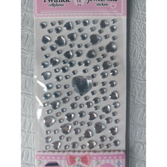 Стразы самоклеющиеся микс прозрачные, цена за упаковку